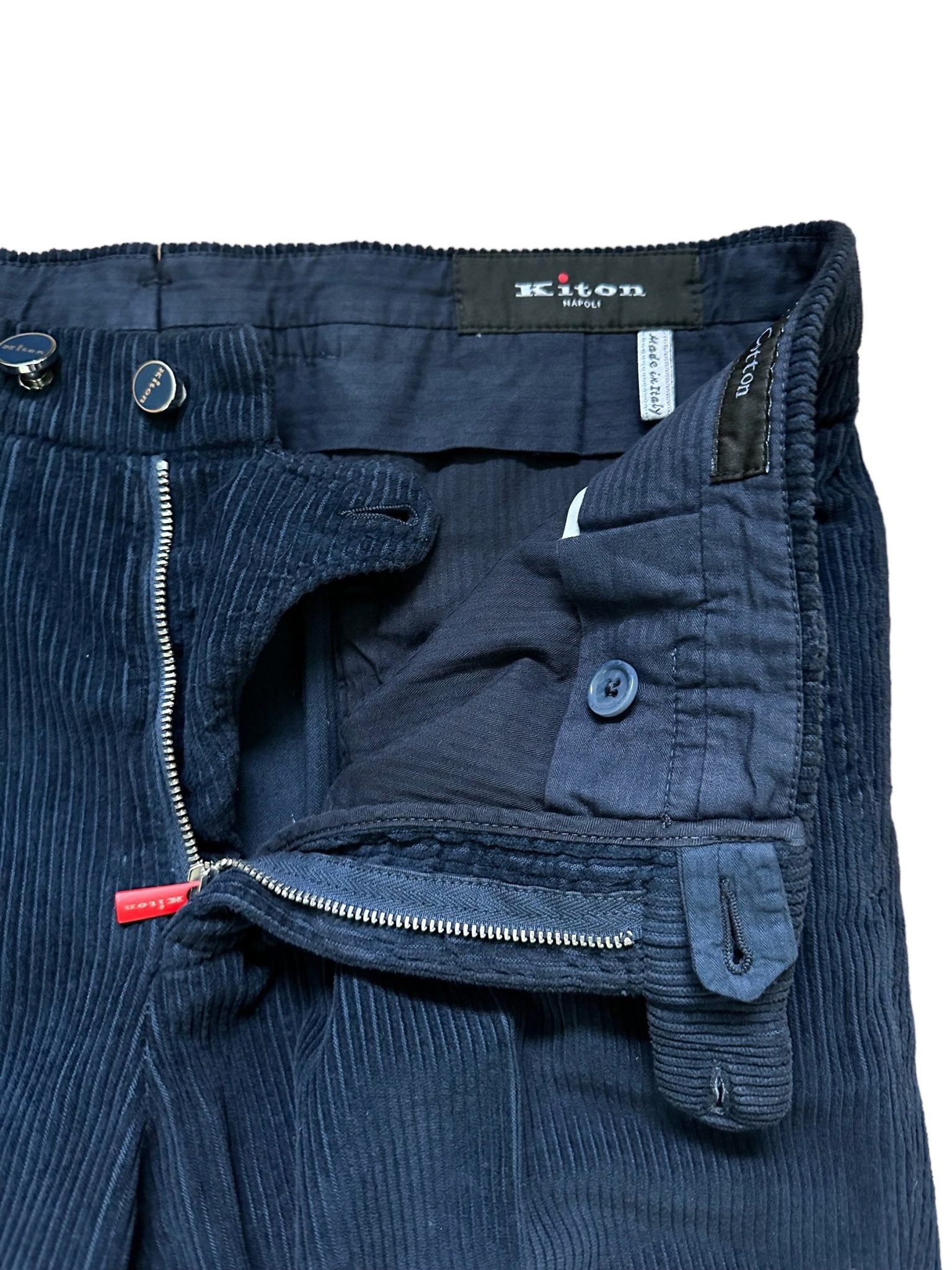 Kiton Hose Cord blau - 24/7 Clothing